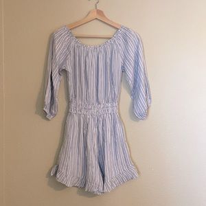 Blue and white Hollister romper